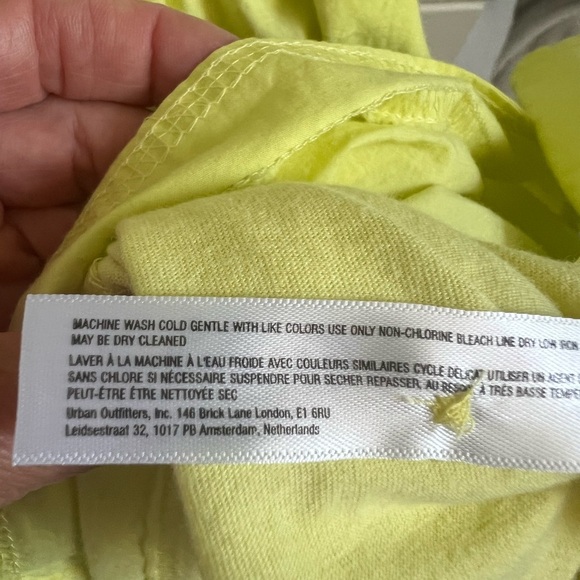 NWT new small Anthropologie clean cut romper shorts yellow tiny FLAW - Picture 11 of 17